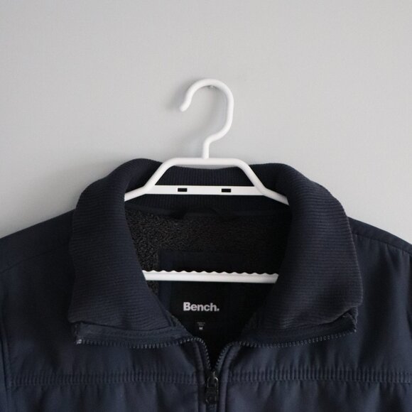 Bench Mens Blue Sz M Full Zip Mid-Weight Sherpa Long Sleeve Utility Jacket - Picture 4 of 14